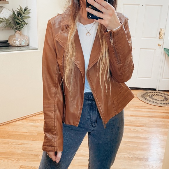 universal thread leather jacket